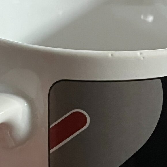 Vintage Alleniana Mug "Quimper" Port Townsend WA 70s Mod Coffee Cup Brown Black - Picture 11 of 11